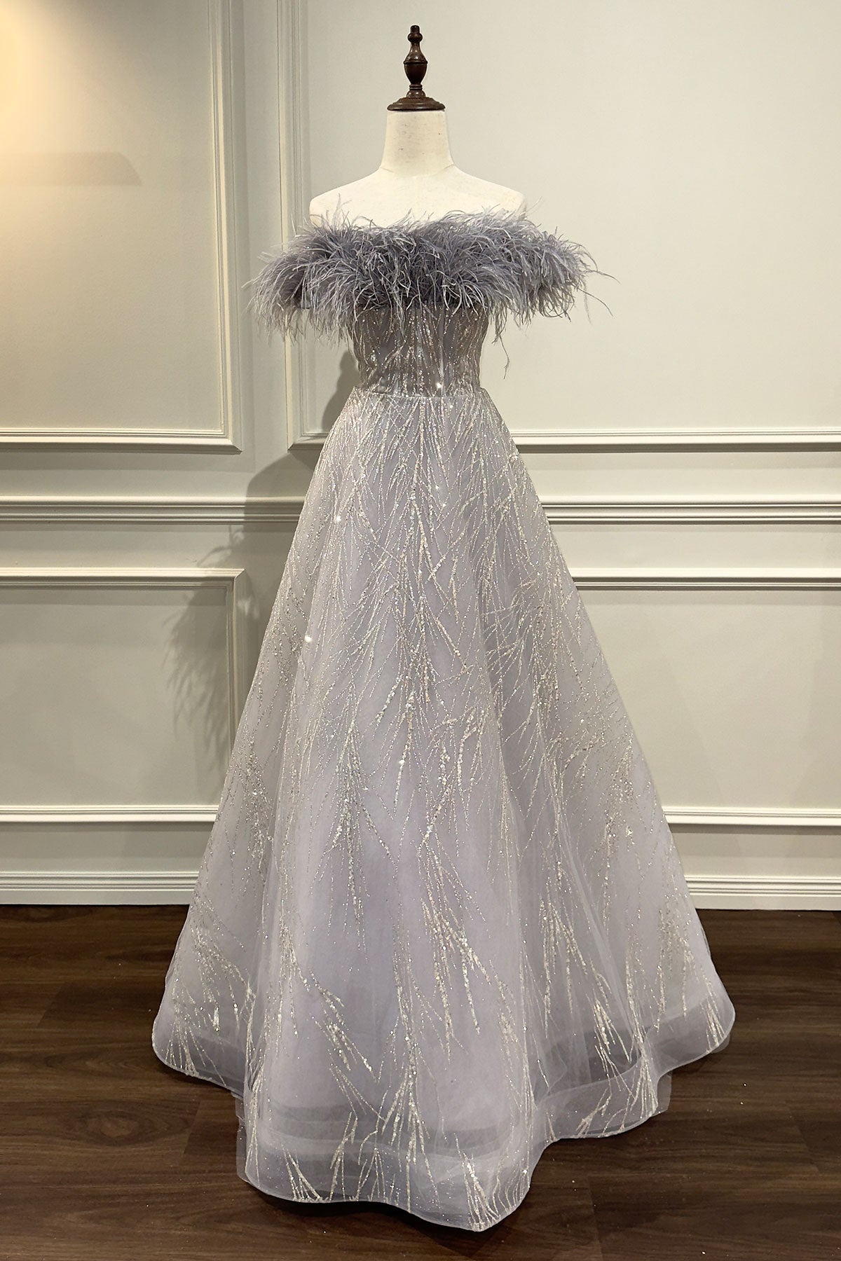 GH Furry Giltters Blue Ballgown
