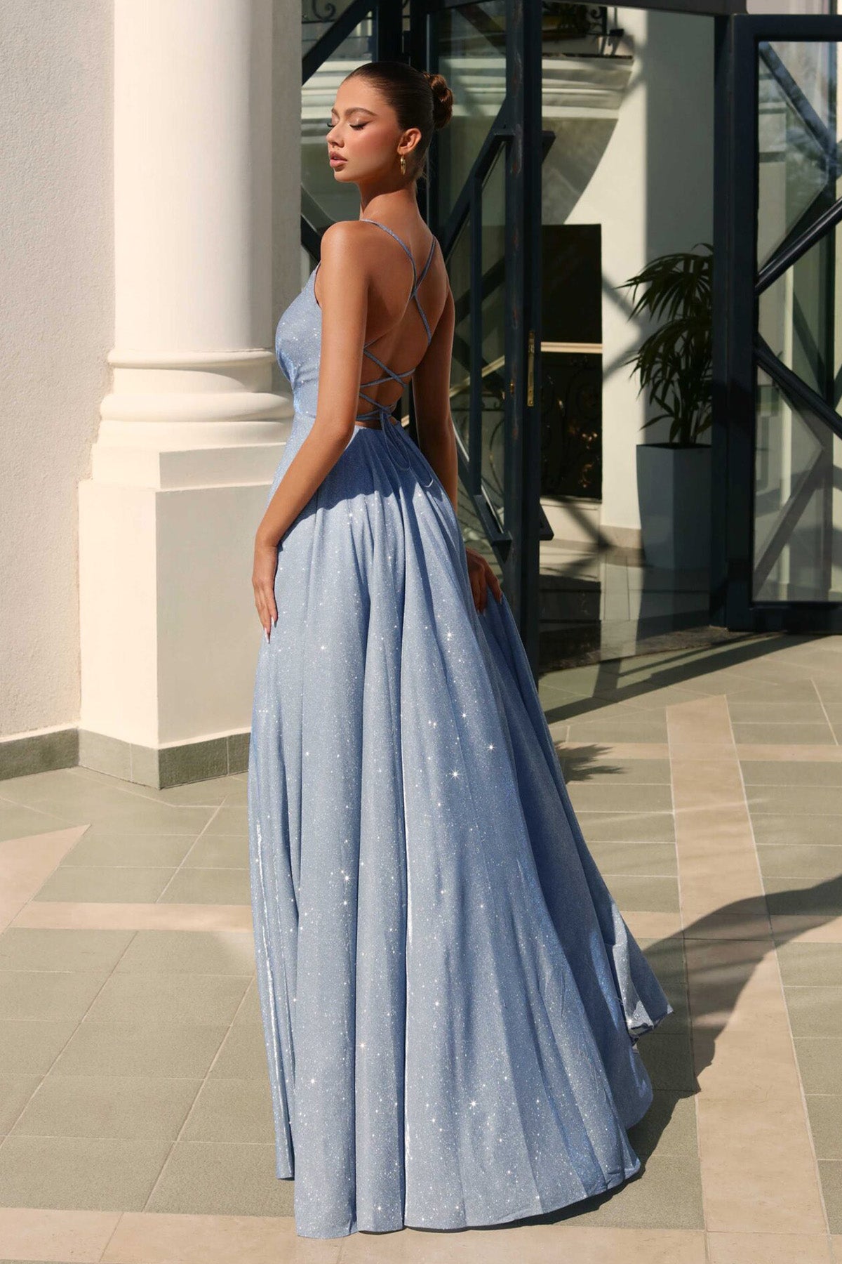 JA Stardust Light Blue Gown