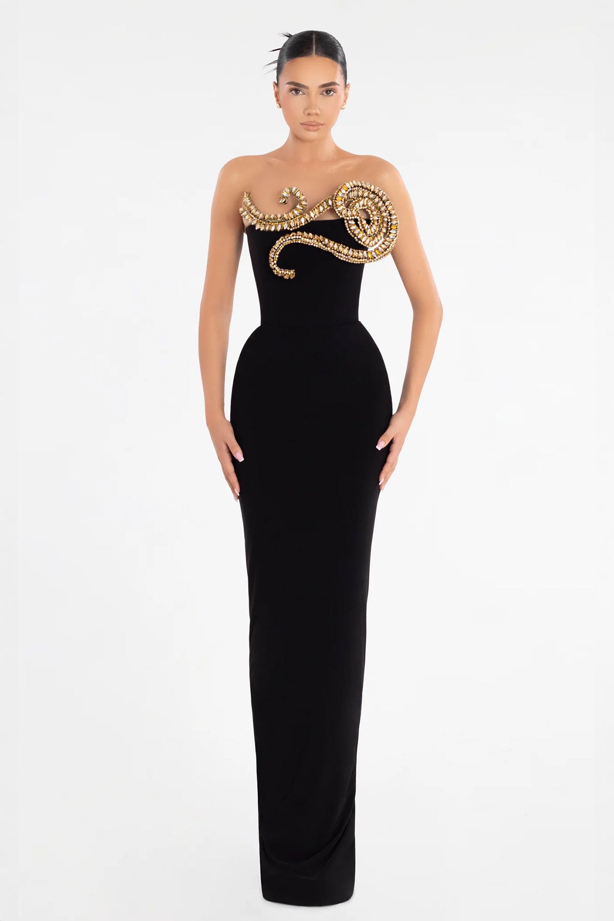 AB Aries Gold Mermaid Gown