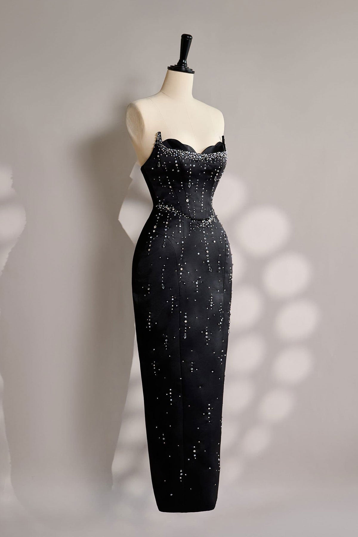 VD Chloe Black Pearl Cowl Gown
