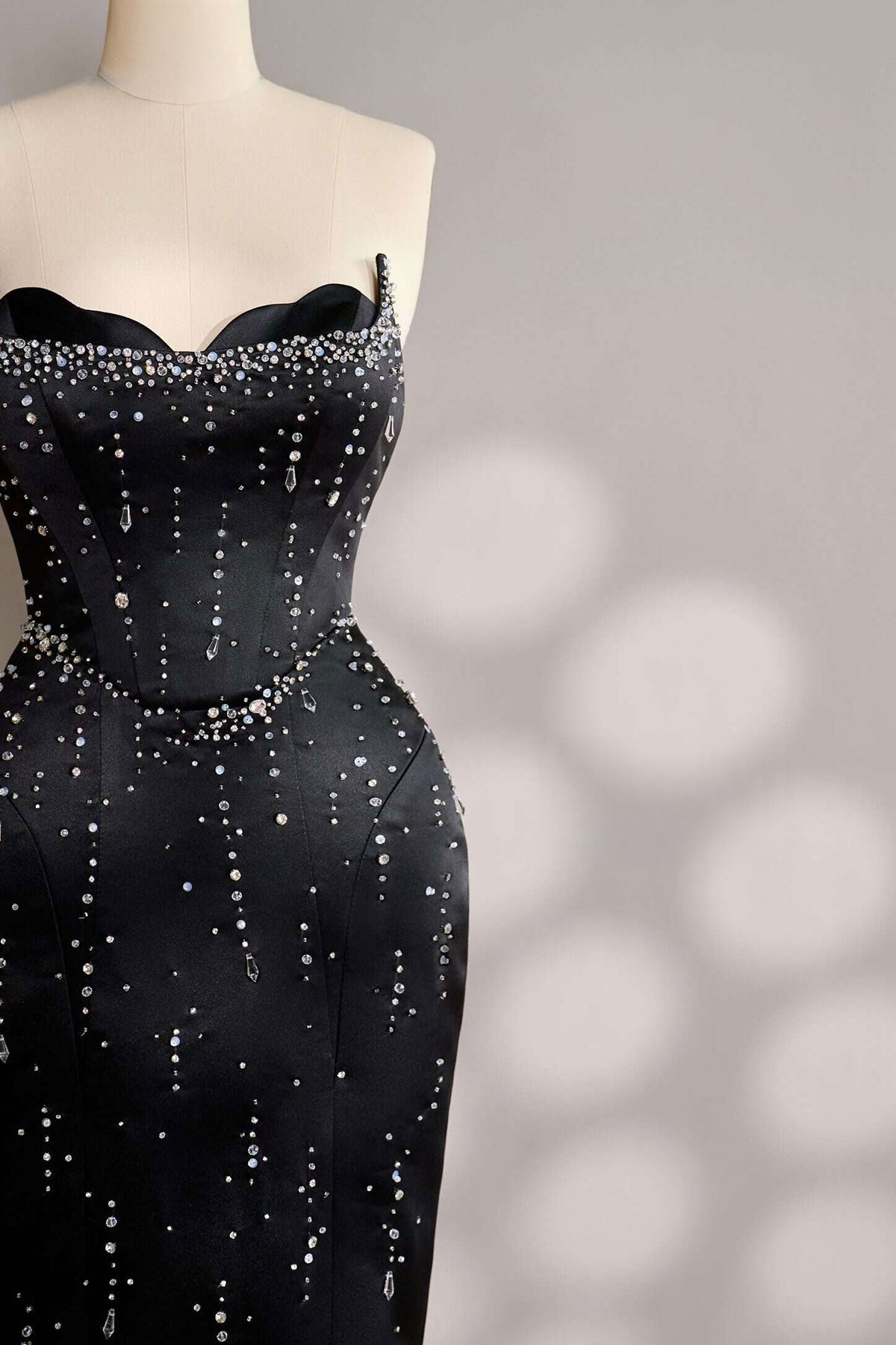 VD Chloe Black Pearl Cowl Gown