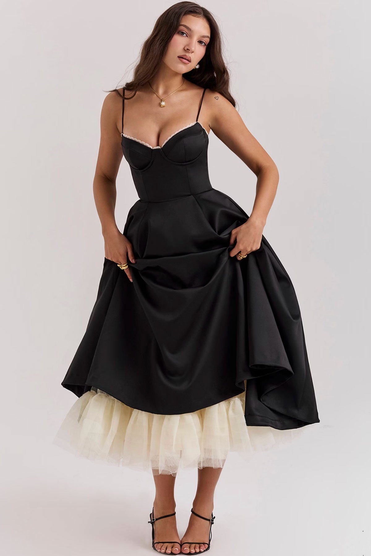 CB Nancy Black Midi Gown