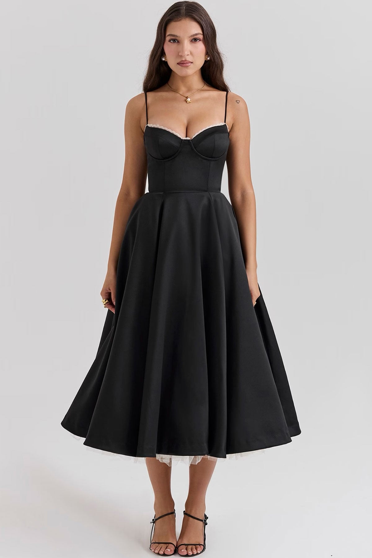 CB Nancy Black Midi Gown