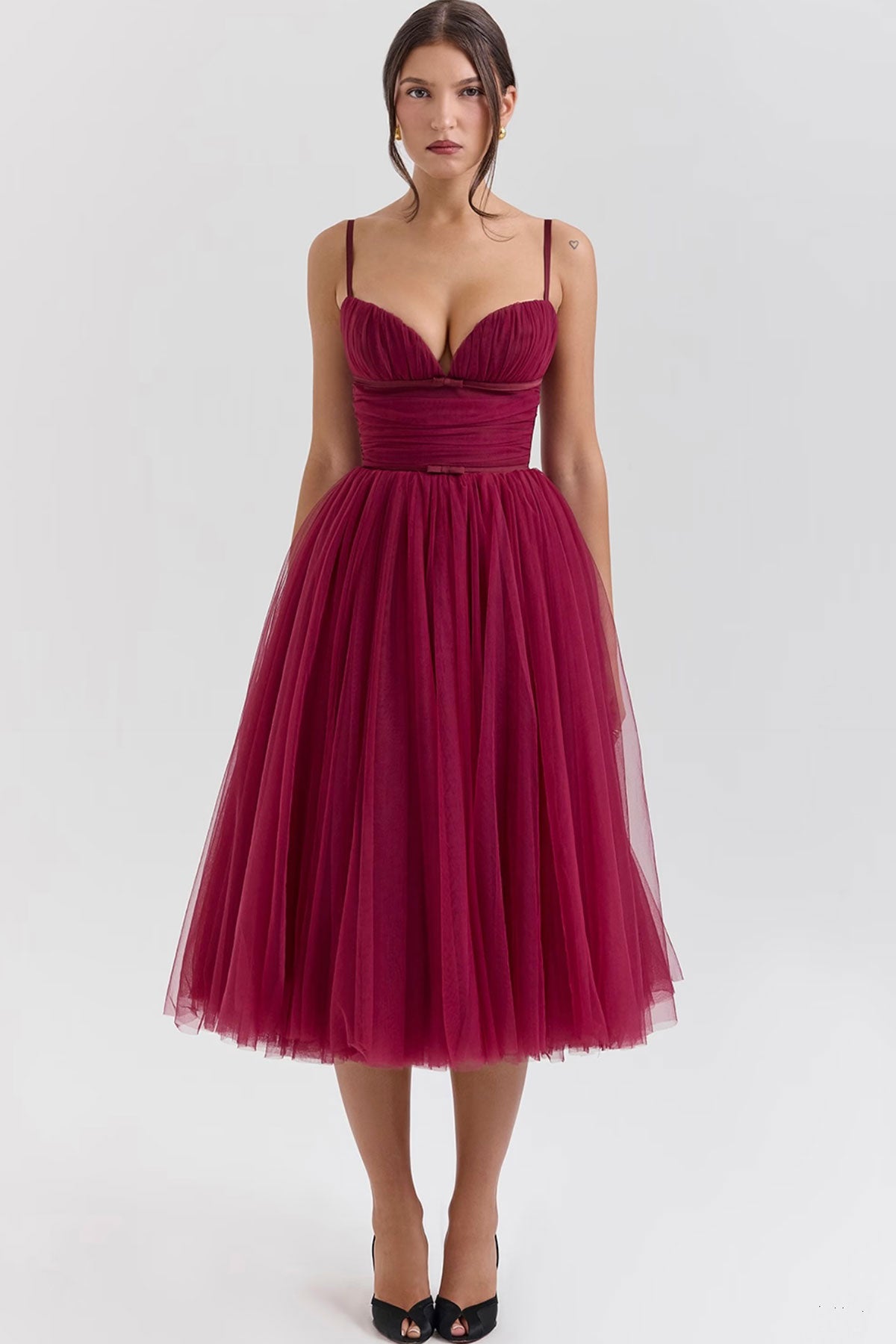 CB Valent Burgundy Midi Gown