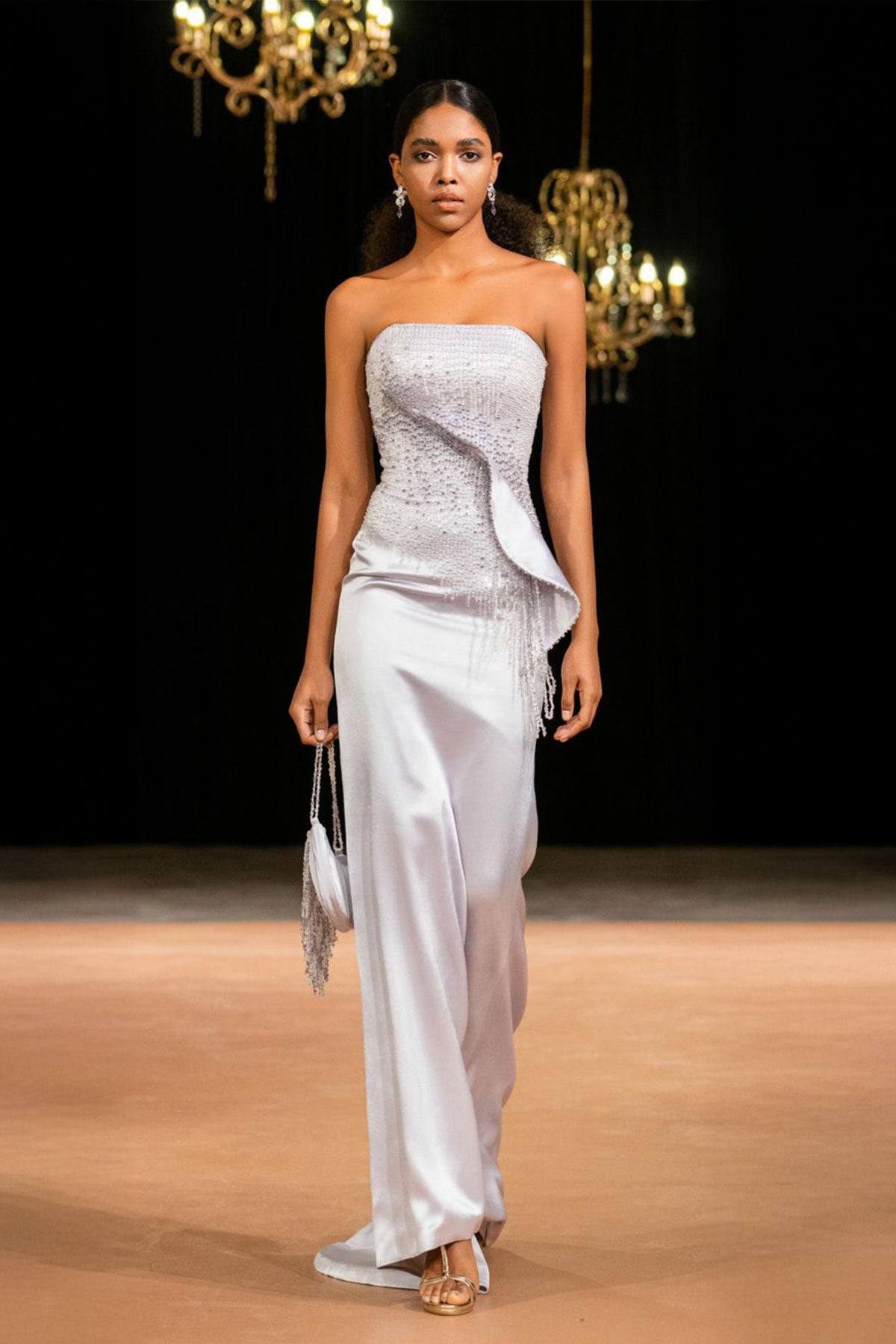 BY Swarovski Greyish Gown