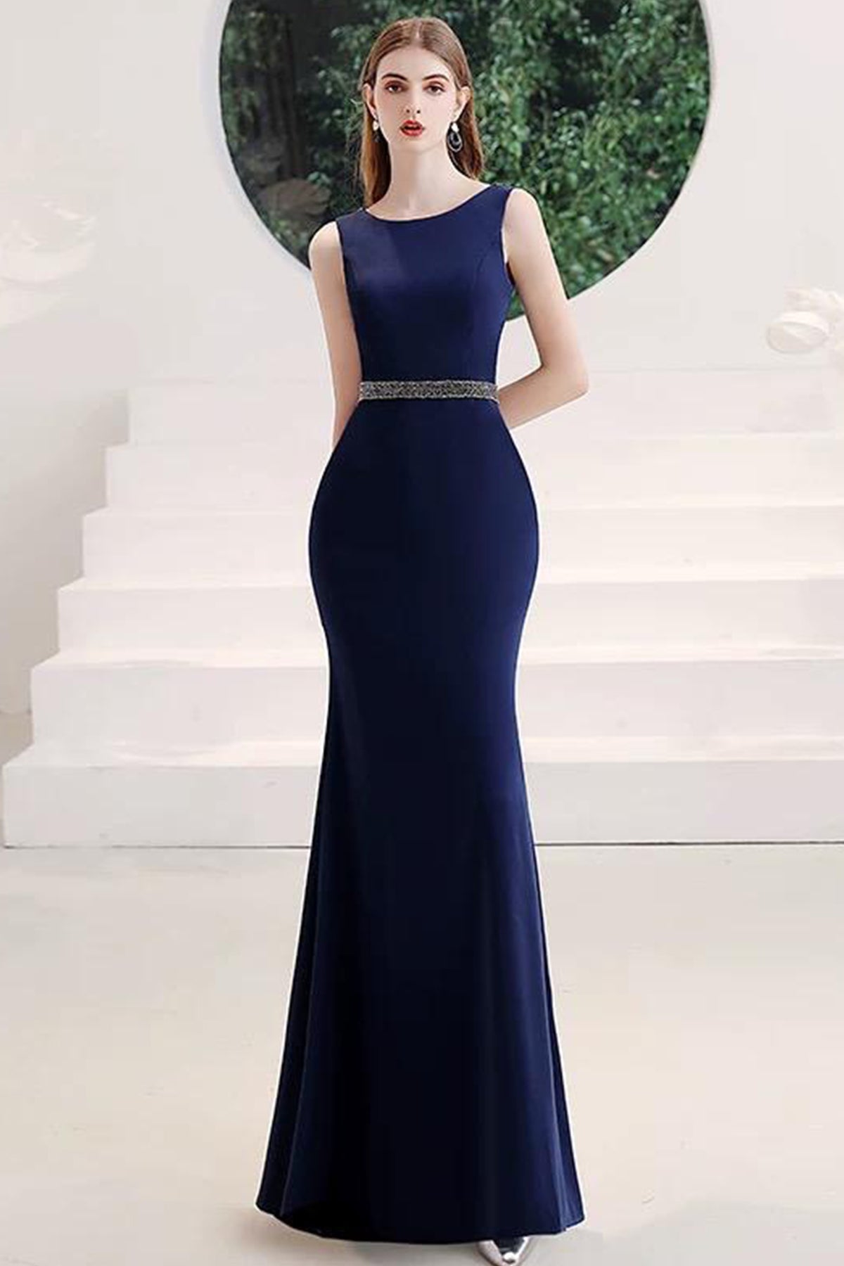 GH Cassie Navy With Cape Gown