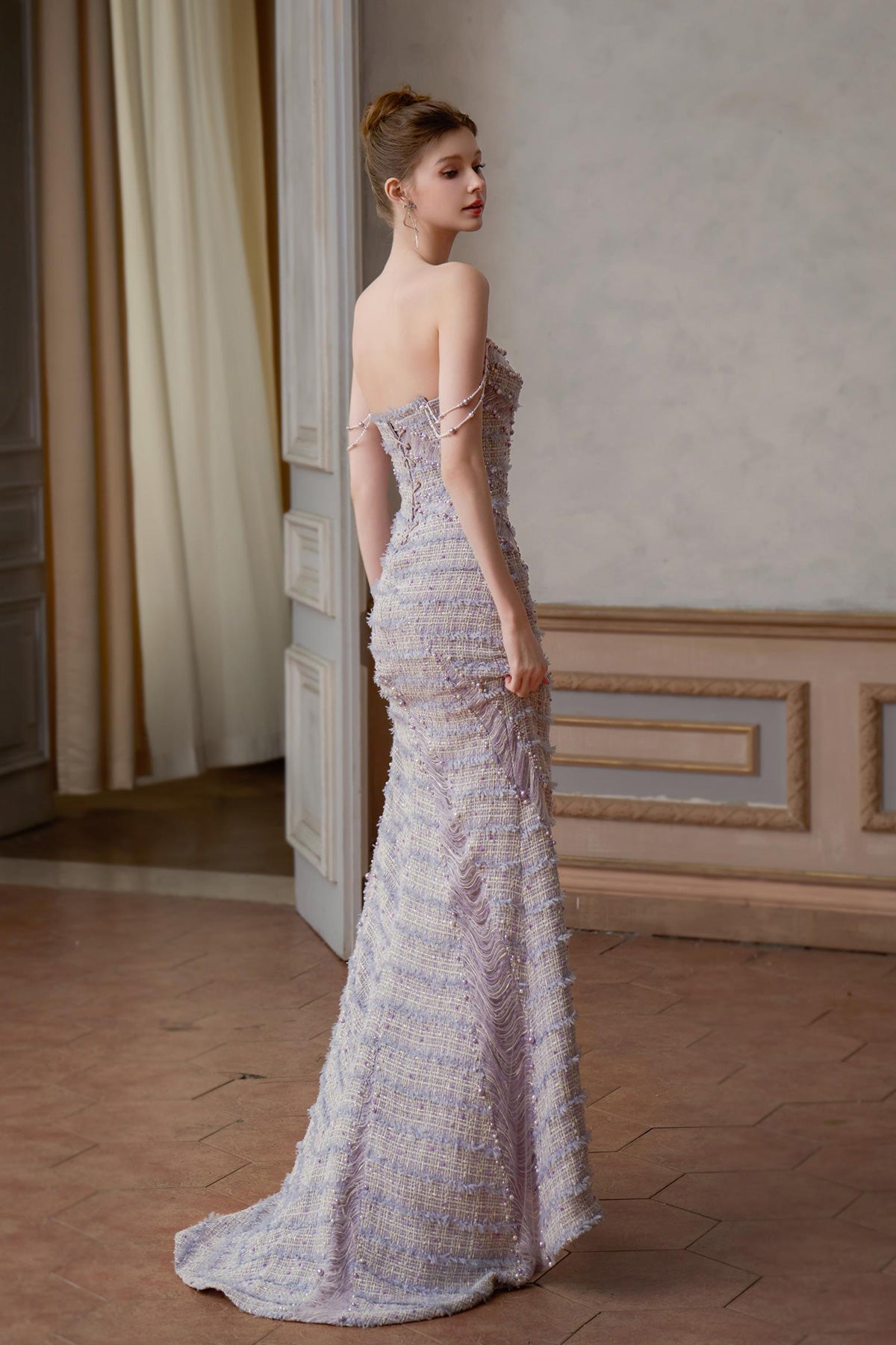 SS Chanel Purple Mermaid Gown