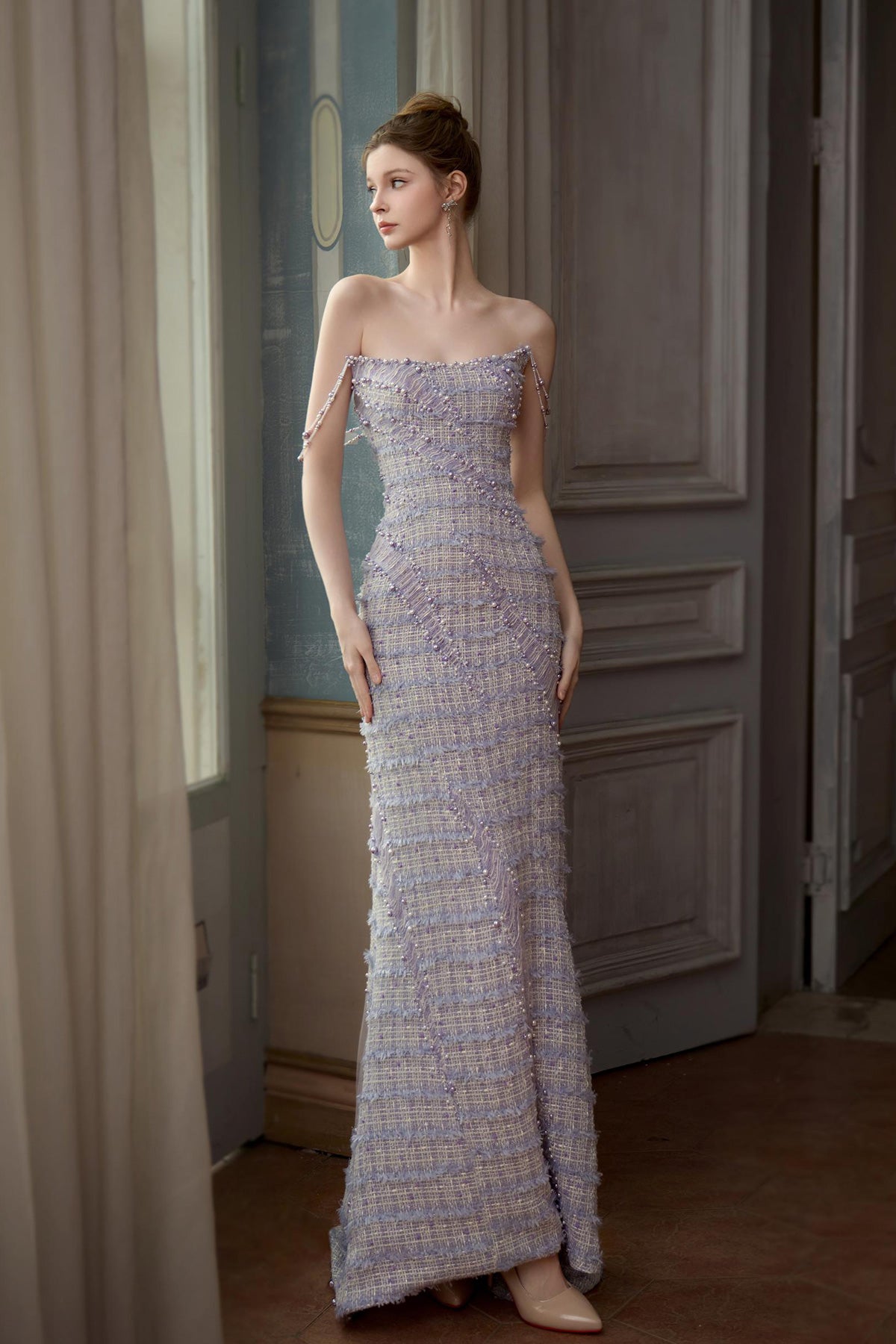 SS Chanel Purple Mermaid Gown