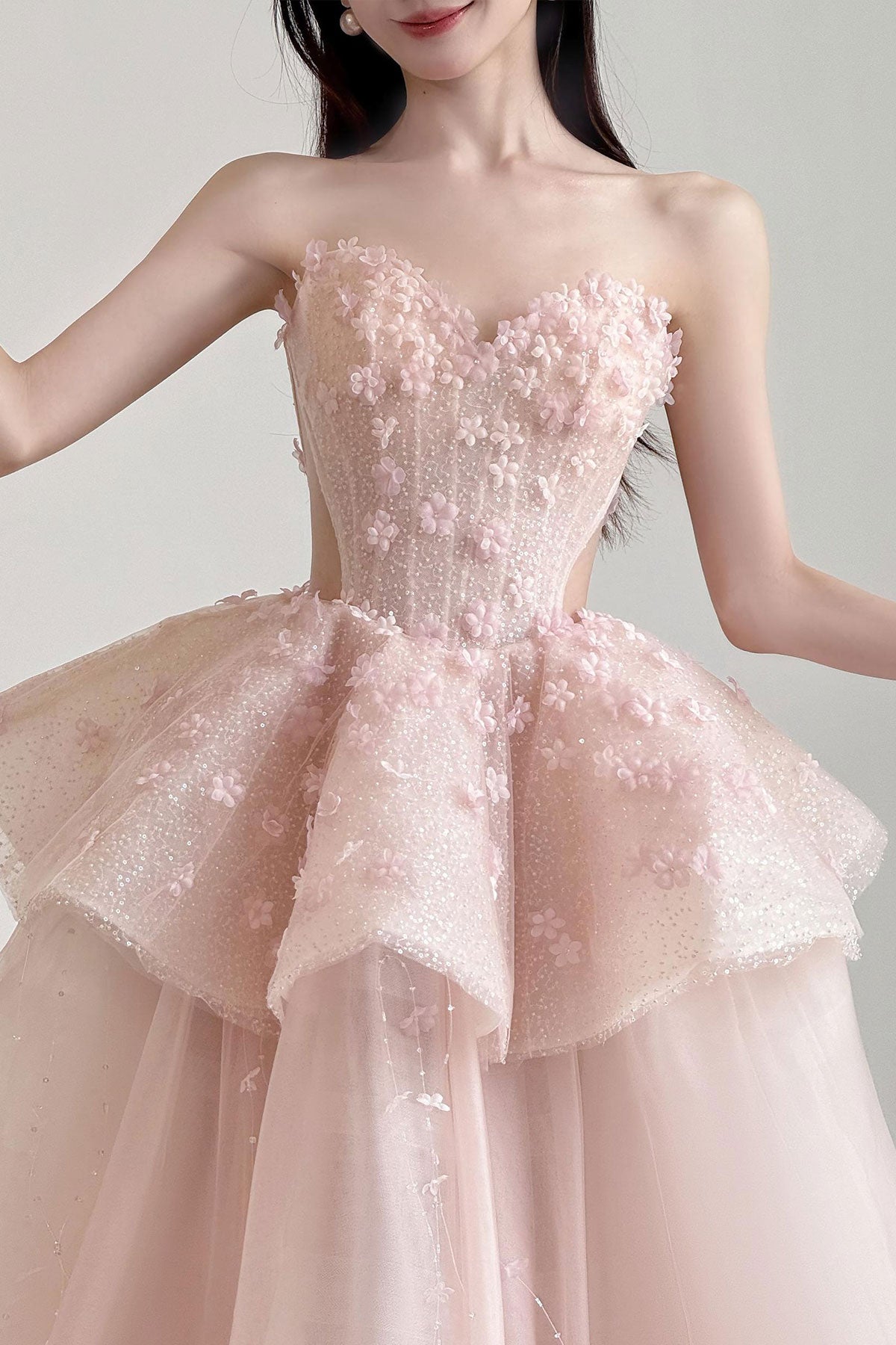 LX Baby Floral Sweetheart Ballgown