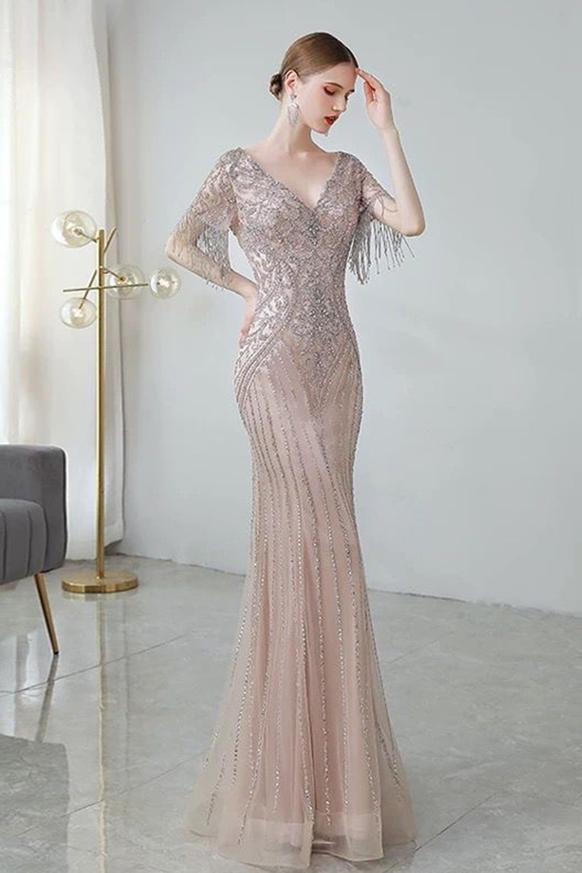 GH Tiara Rose Gold Gown