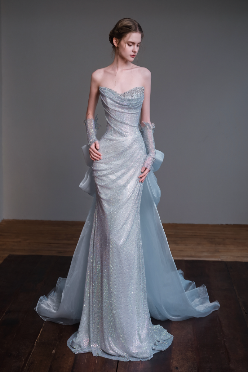 LX Ethan Mermaid Overskirt w Gloves Gown