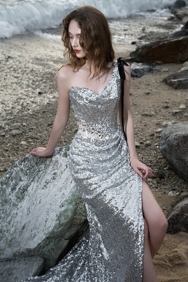 LF Denis Silver Mermaid Gown
