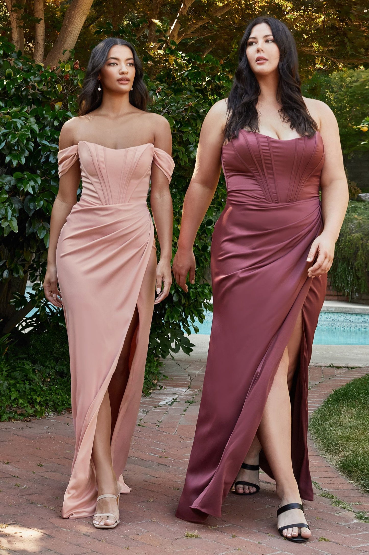 CD Zara Mauve Satin Gown