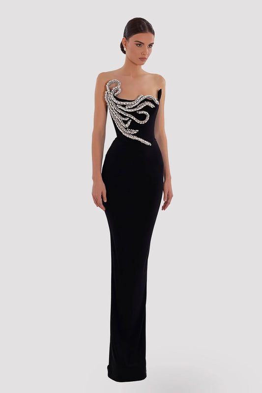 AB Gem Silver Mermaid Gown