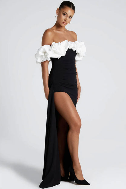 Boo Cloudy White Black Gown