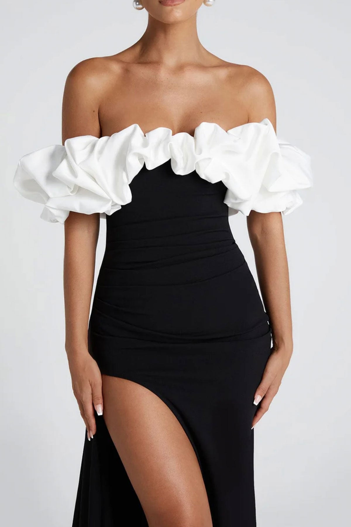 Boo Cloudy White Black Gown