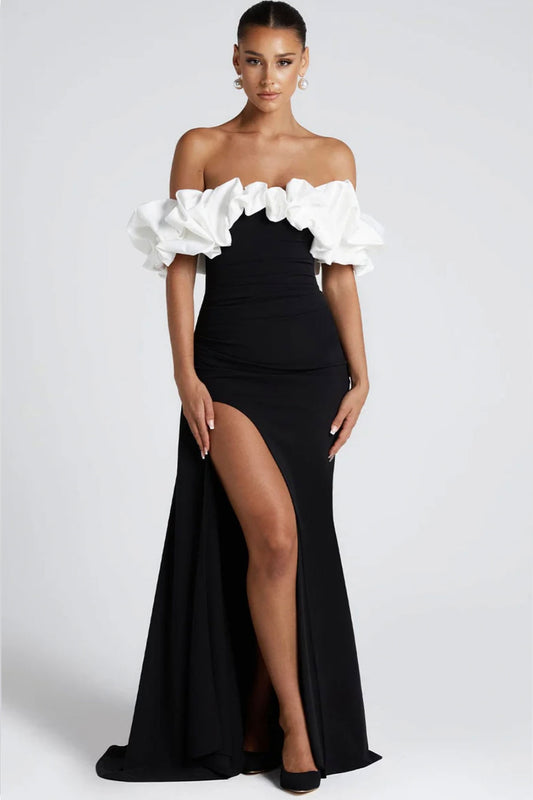 Boo Cloudy White Black Gown