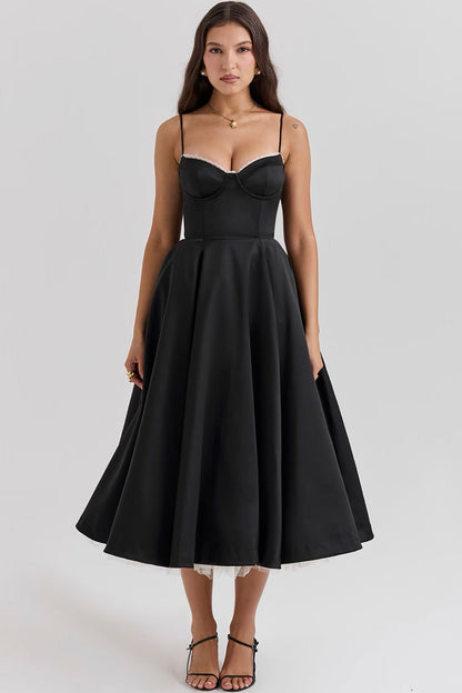 CB Nancy Black Midi Gown