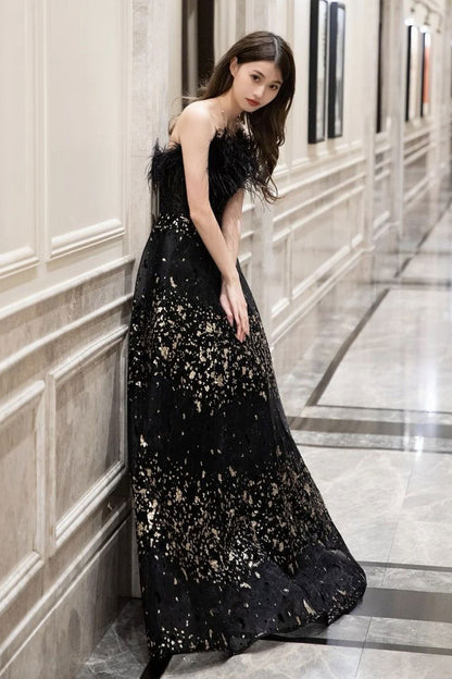 GH Furry Black Gown