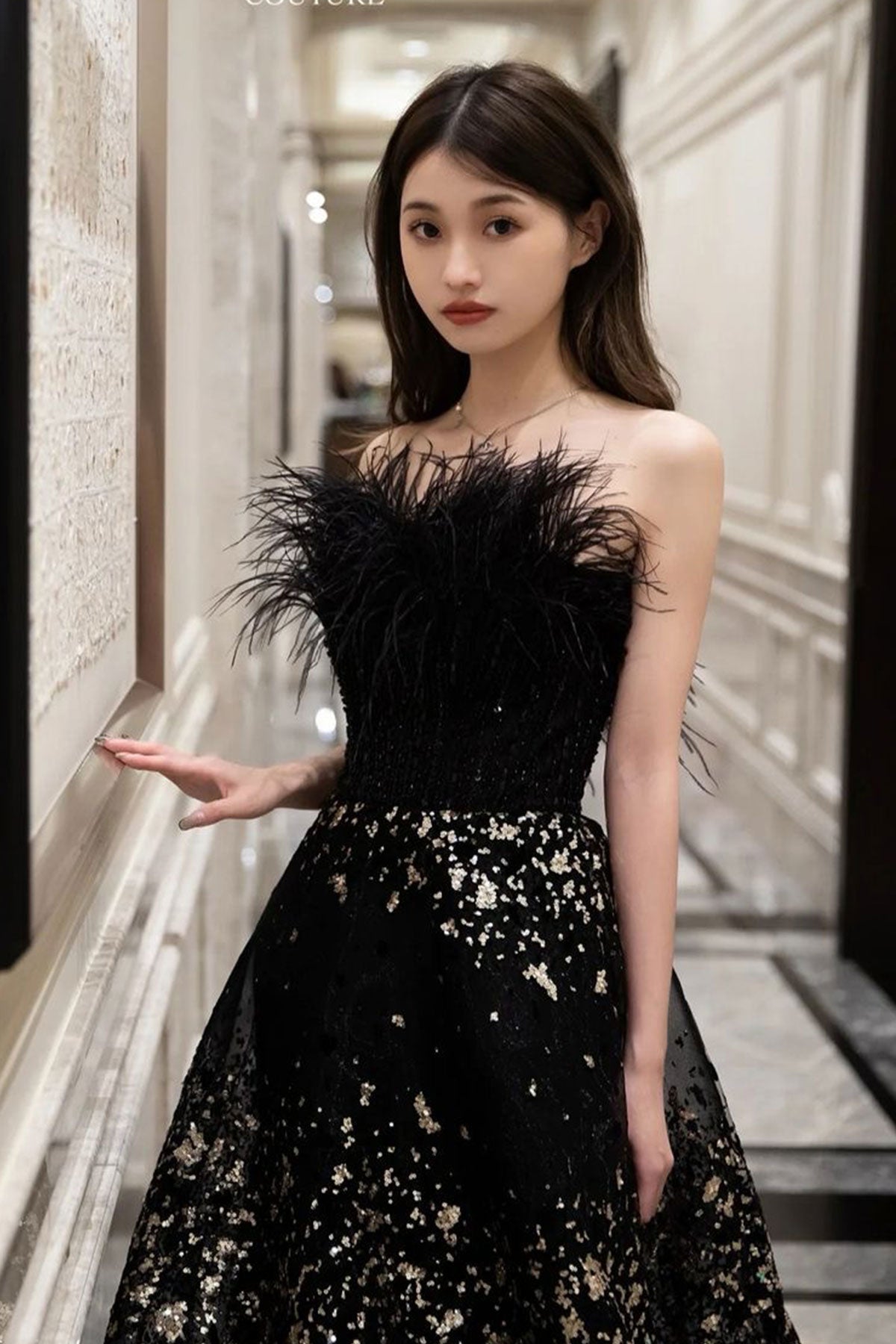 GH Furry Black Gown