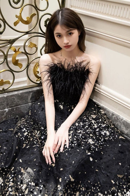 GH Furry Black Gown