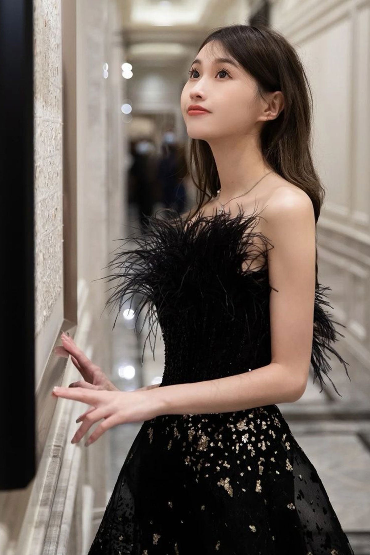 GH Furry Black Gown