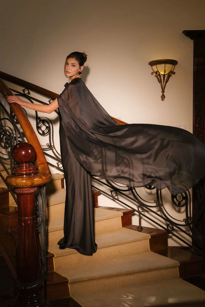 VD Rosie Black Cape Gown