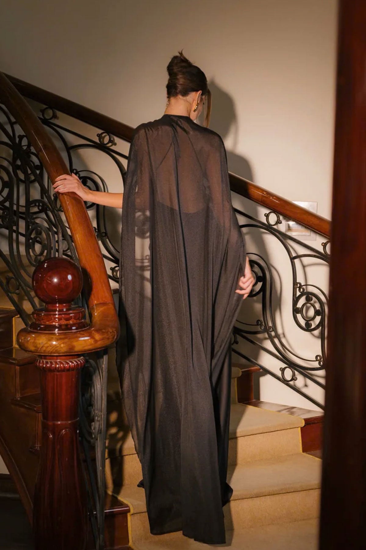 VD Rosie Black Cape Gown