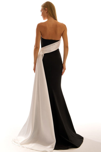 Hot Contact Black Ivory Gown