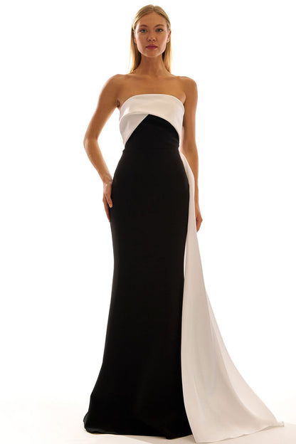 Hot Contact Black Ivory Gown
