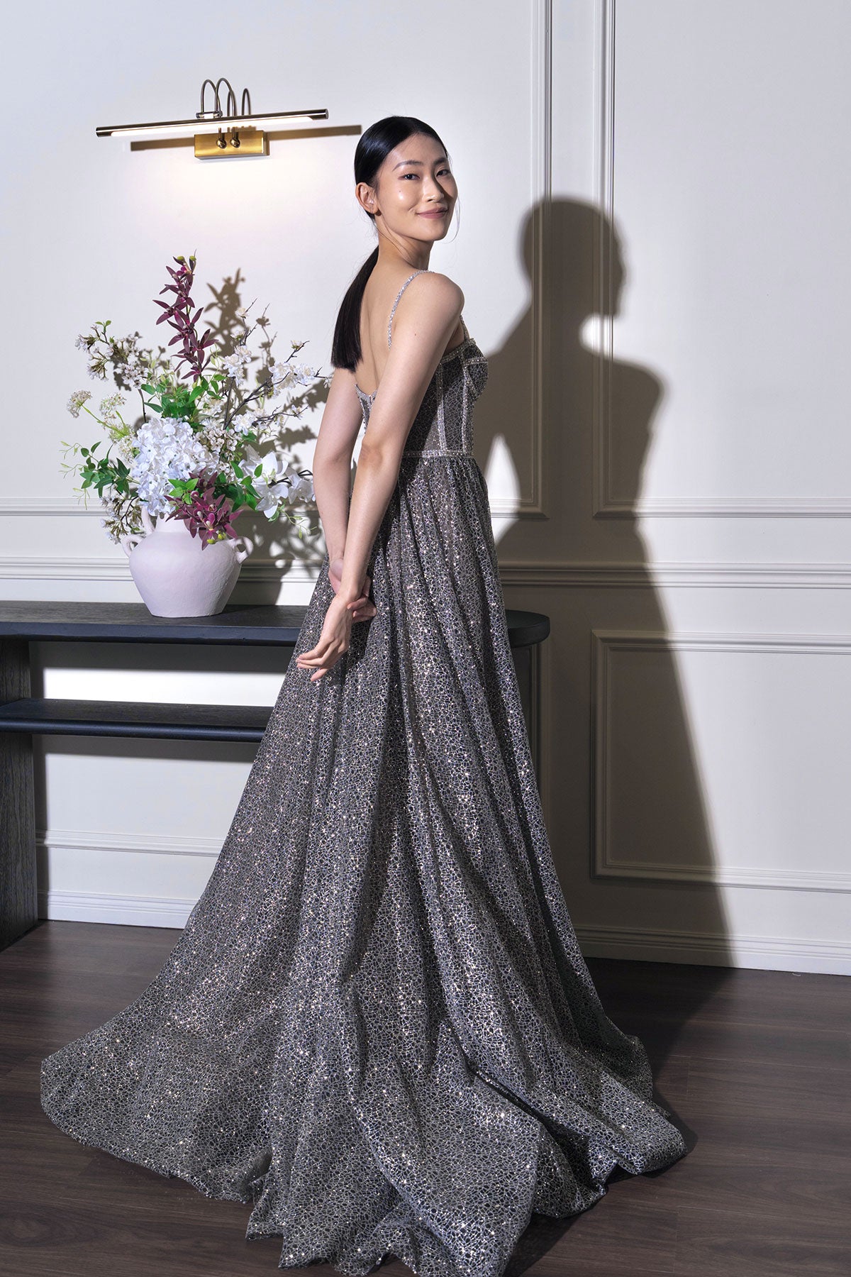 W Zinna Silver Gown