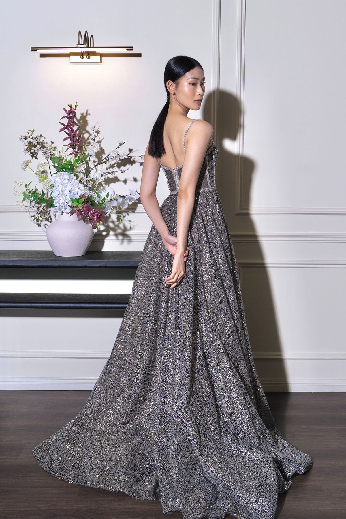 W Zinna Silver Gown