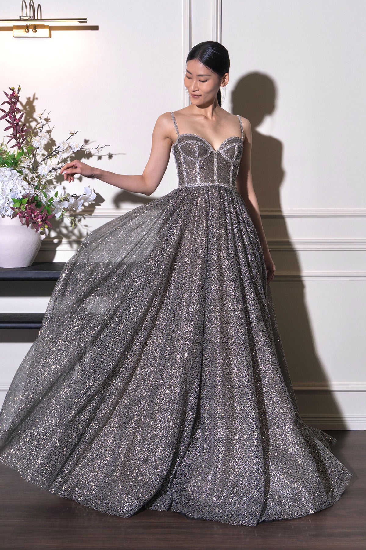 W Zinna Silver Gown