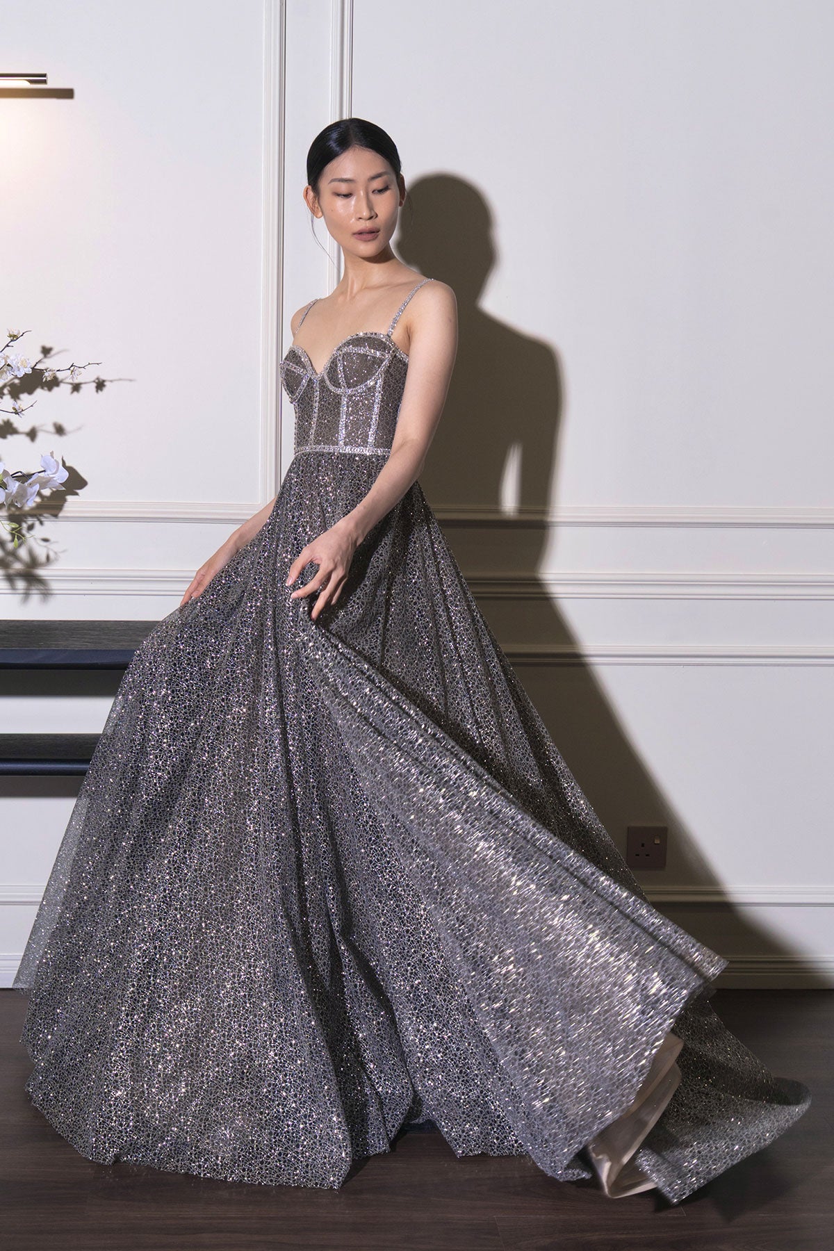 W Zinna Silver Gown