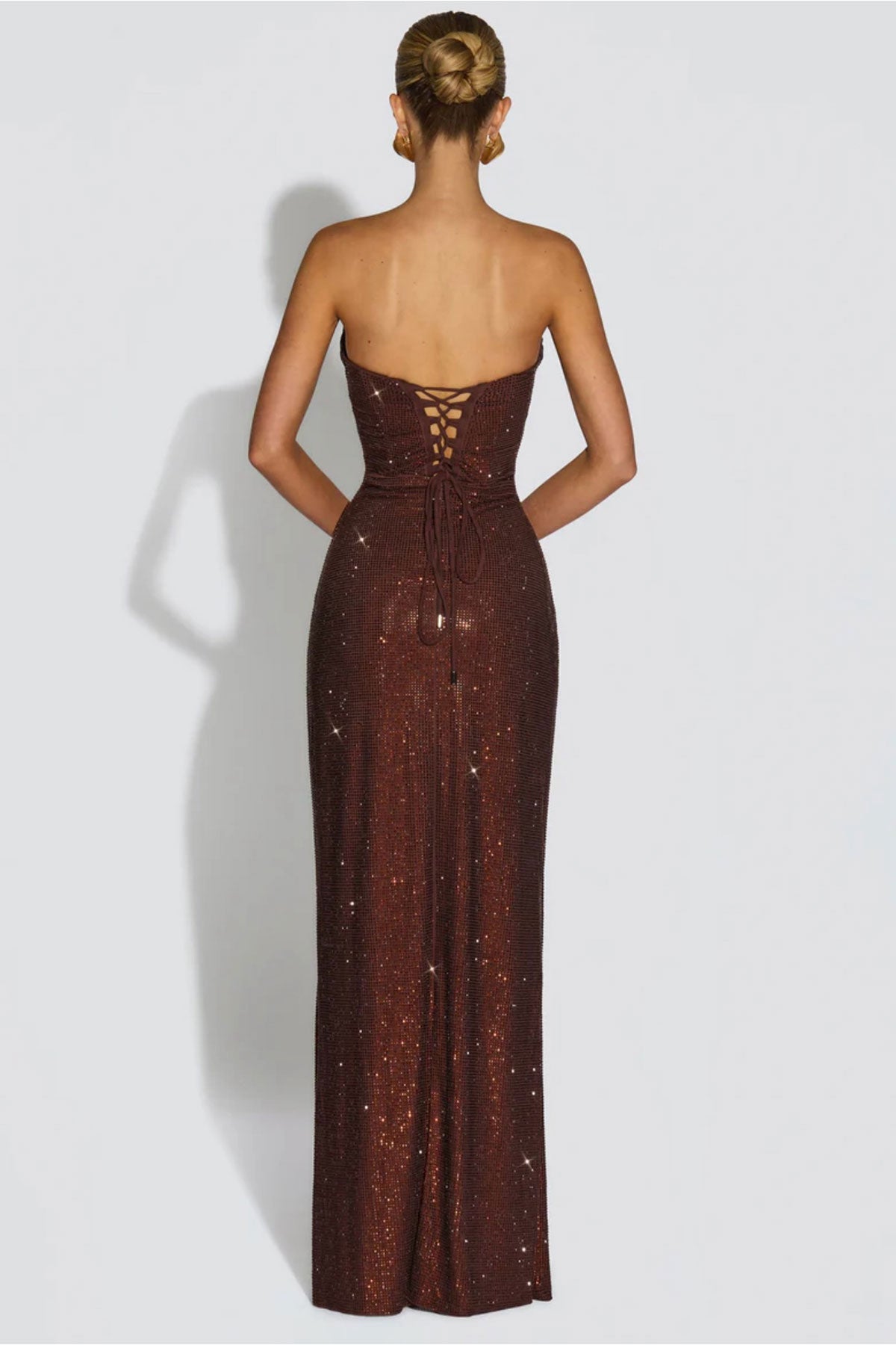 Boo Cowl Tube Plum Stone Gown