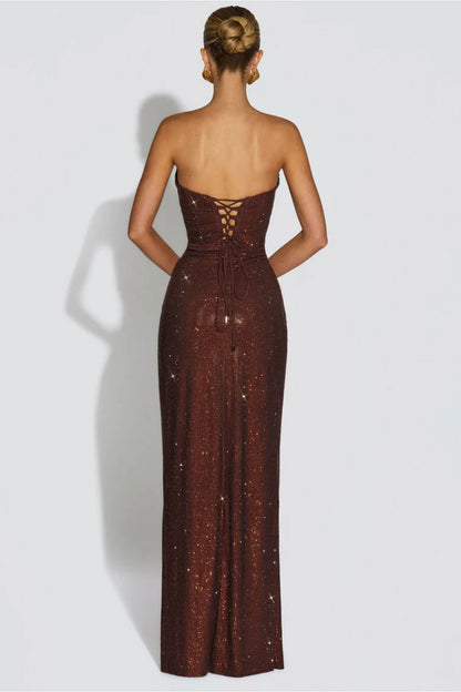 Boo Cowl Tube Plum Stone Gown