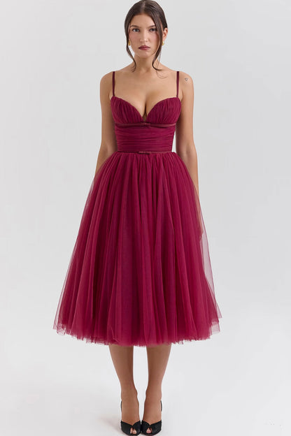 CB Valent Burgundy Midi Gown