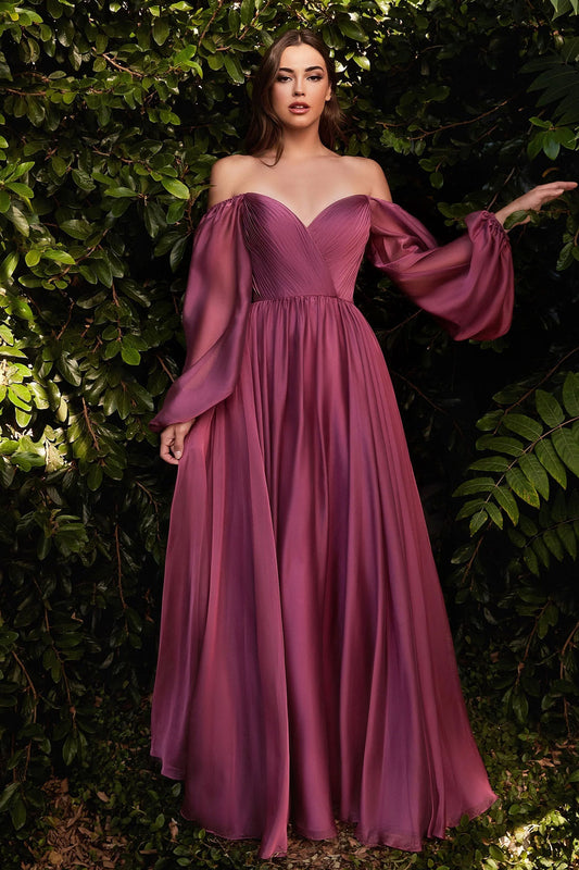 CD Nara Burgundy Sleeve Gown