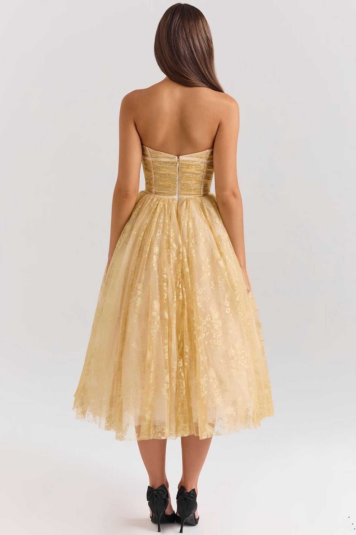 CB Bellsa Gold Midi Gown
