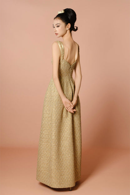 DG Chanel Gold Rose Gown