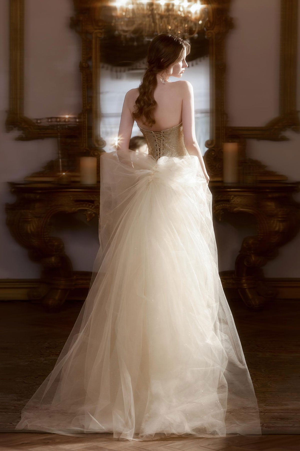 SS Sarah Stone Gold Detachable Gown