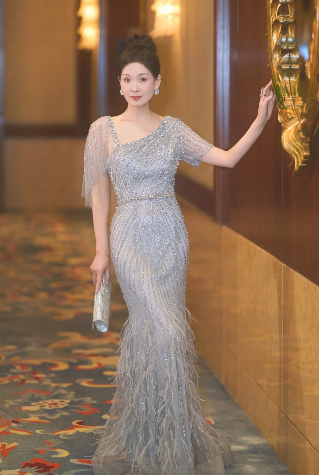 GH Emiri Silver Mermaid Gown