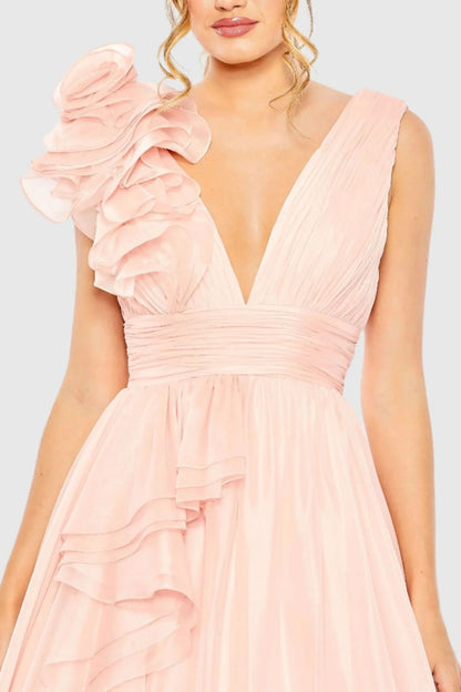 MD Rose Blush Chiffon Gown