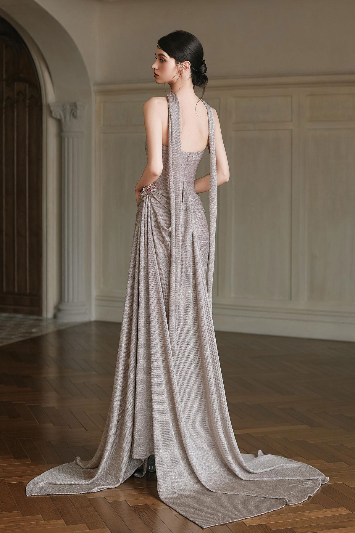 F Ravee Mauve Mermaid Gown