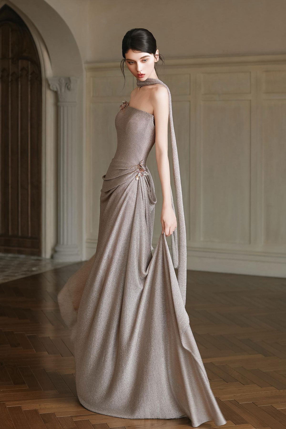 F Ravee Mauve Mermaid Gown