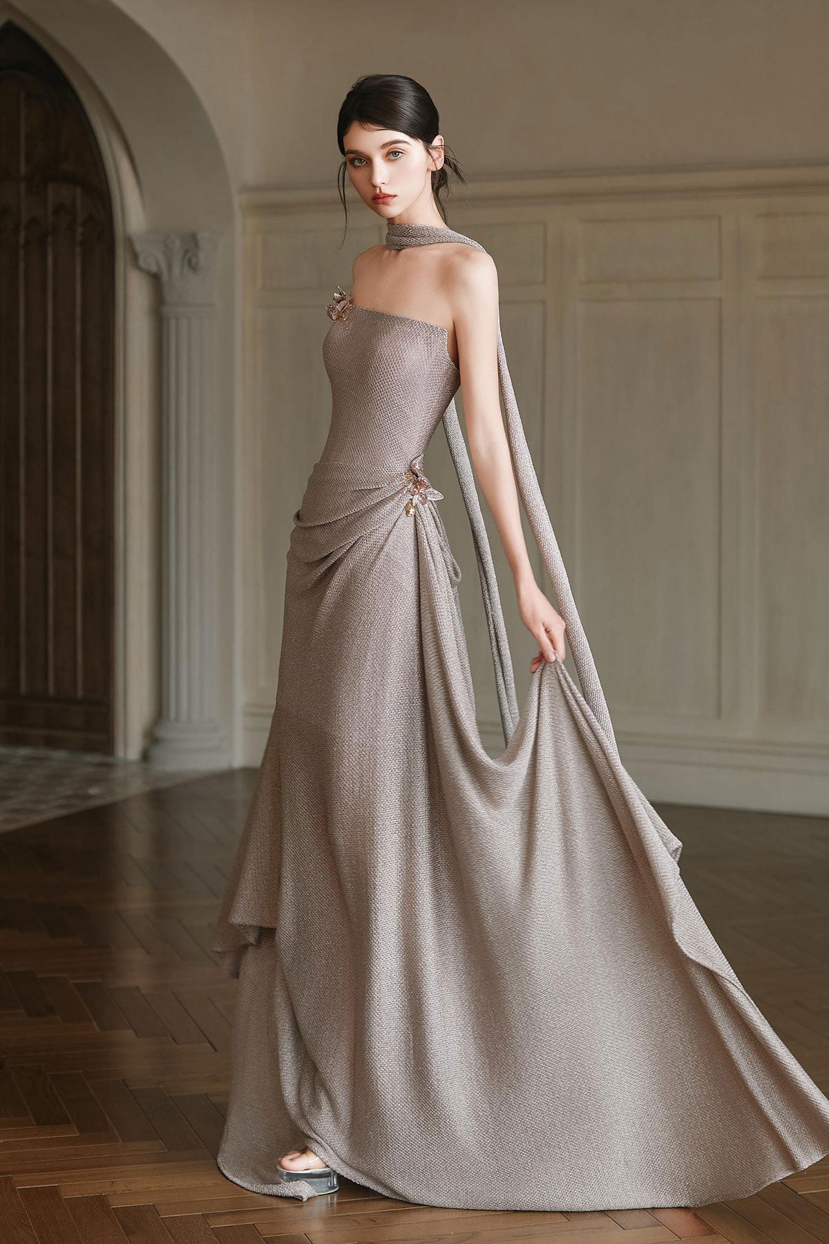 F Ravee Mauve Mermaid Gown