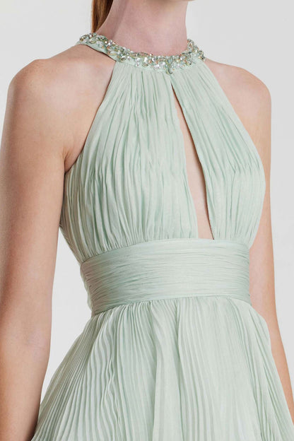MD Mint Green Chiffon Gown