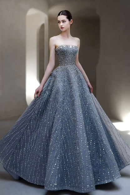 LX Galaxy Blue Ballgown