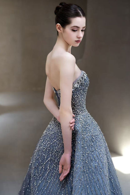 LX Galaxy Blue Ballgown