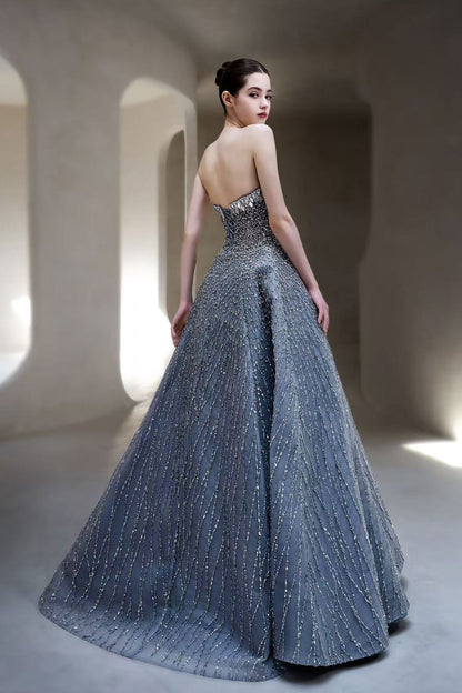 LX Galaxy Blue Ballgown